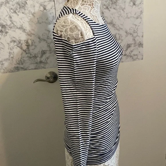 NWOT | Michael Kors | Black & White Stripe | Ruched | Long Sleeve | Top | Size:… - Picture 7 of 17